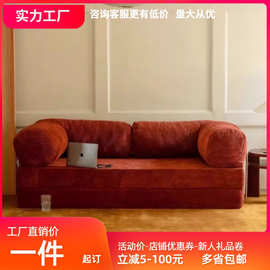 大小户型北欧风简约三人折叠床客厅布艺灯芯绒布艺沙发床拆卸沙发