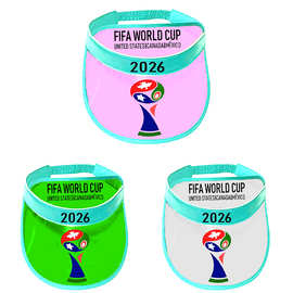 世界杯国旗空顶帽PVC现货世界国旗帽2026美加墨印花空顶帽助威帽