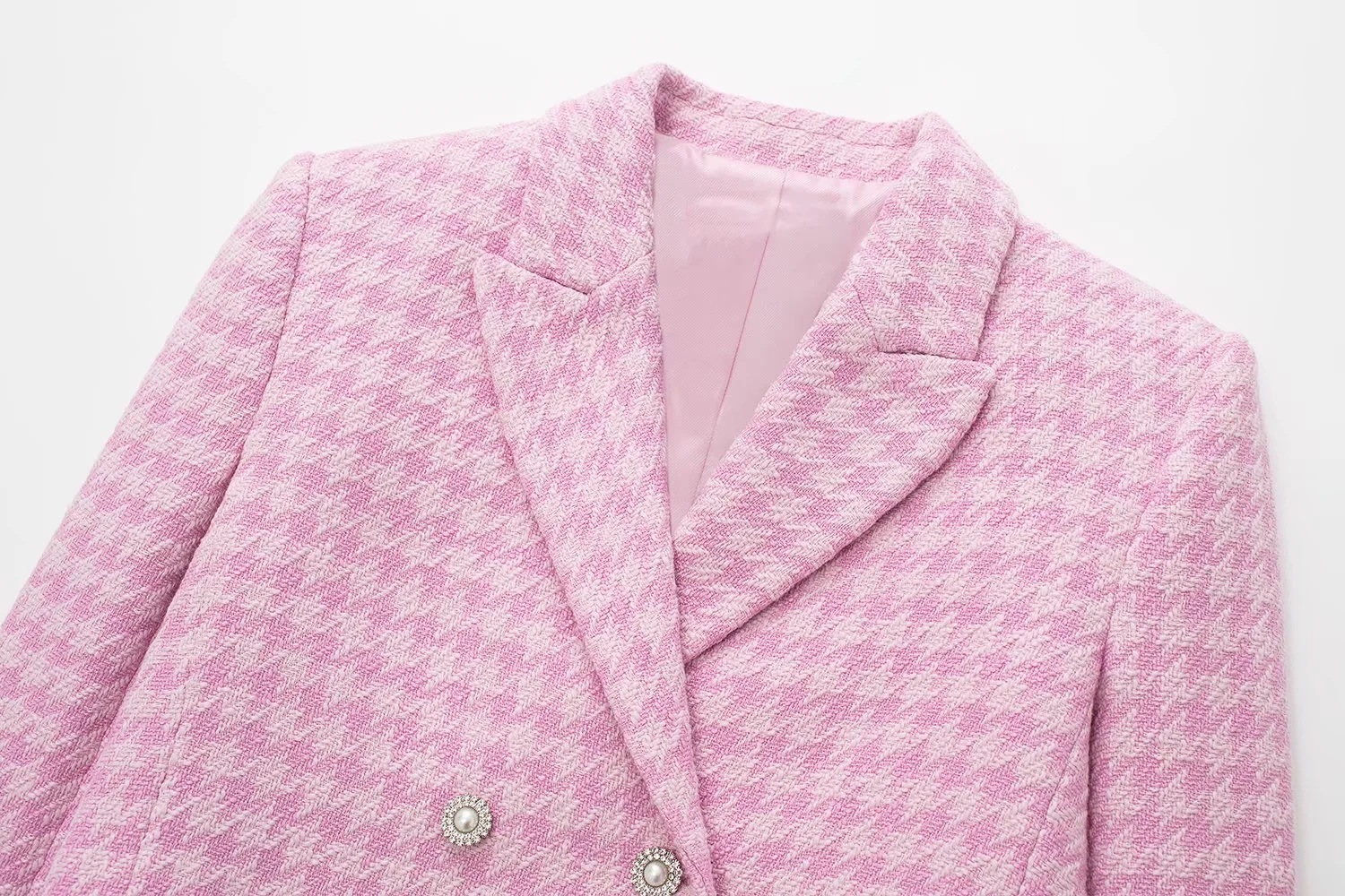 Title 7, Giacca da abito casual con trama pied de poule ...