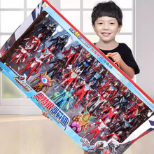 迪迦奥特曼儿童玩具超人变形人偶全套男孩生日礼盒装软胶怪兽手办