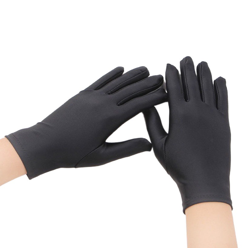 Men's and Women's Spandex Jewelry Gloves Elastic Tight Black and White Dance Performance Etiquette Conductor Emcee Gloves Wholesale
