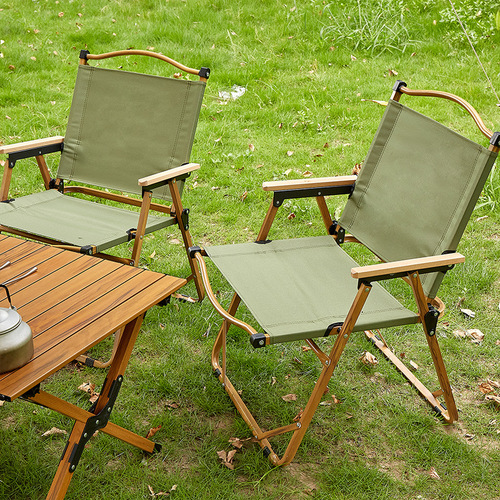 Outdoor portable folding chair Kermit chair aluminum alloy camping table ultra-light backrest seat camp supplies beach chair