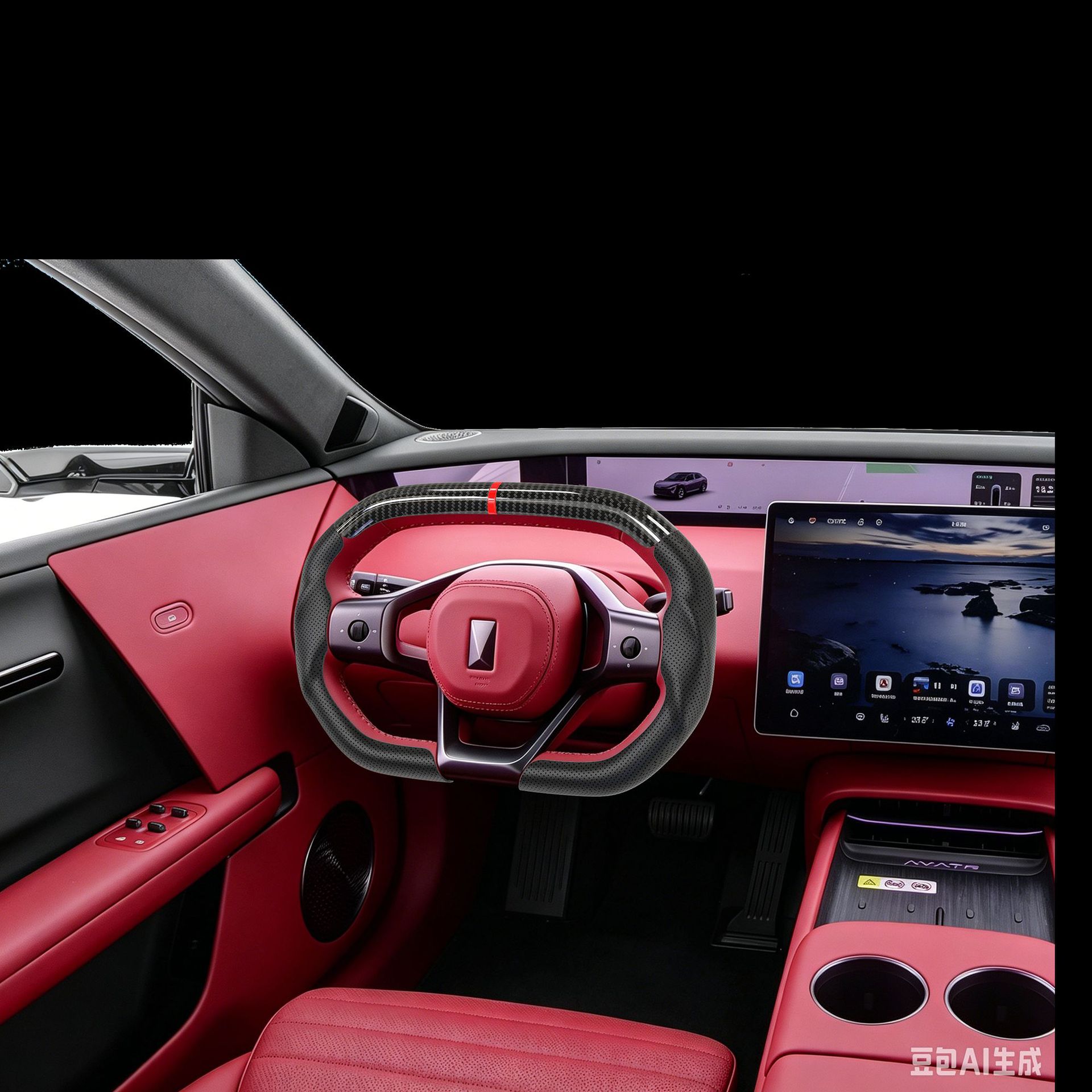 Suitable for Avita, full-fit special steering wheel cover, ultra-thin suede, three-section, all-season non-slip interior handle cover