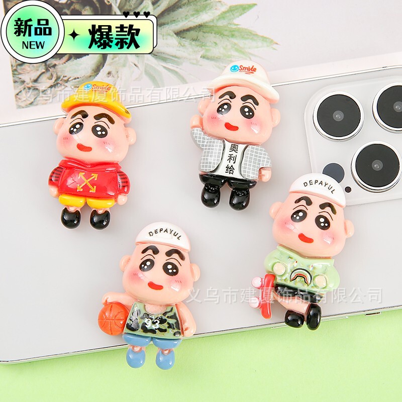 Cartoon Crayon small new resin accessories diy mobile phone shell hairpin hole shoes refrigerator stickers car decoration decoration material package