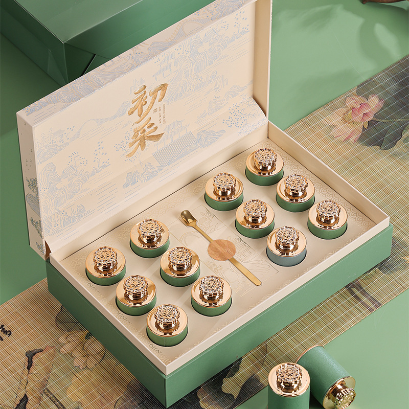 绿茶通用小罐茶礼盒空盒子碧螺春明前龙井安吉白茶毛尖茶叶包装盒