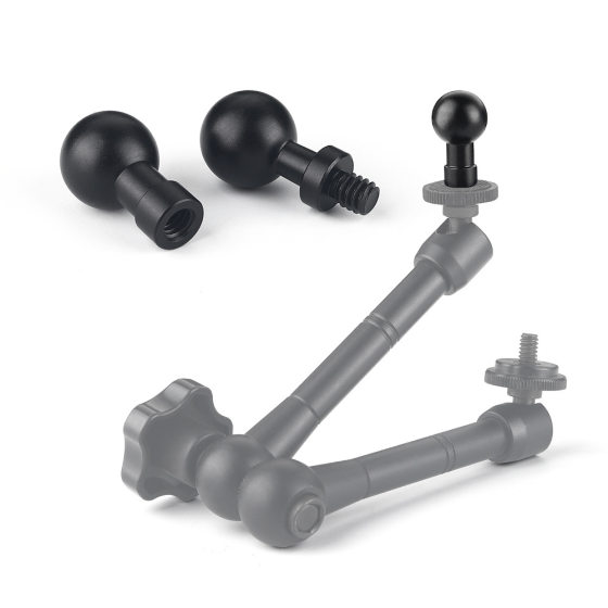 Screw hole joint turn ball head mobile phone clamp bracket metal conversion accessories 1/4 bolt lazy bracket transmission circle