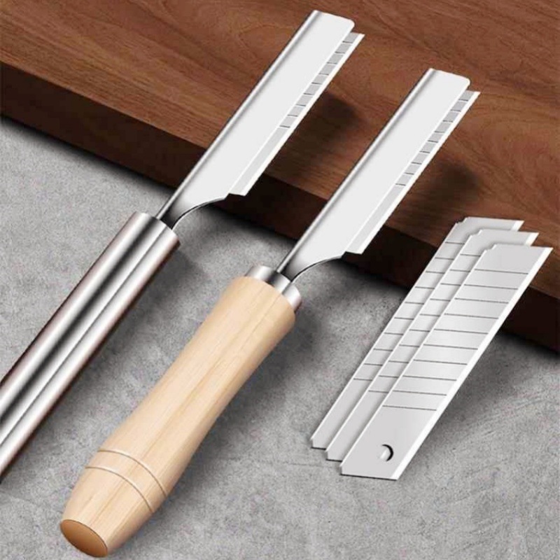 不锈钢锋利刮毛器刮毛刀刮猪毛动物去毛工具橡木手刀锋利刀片现货