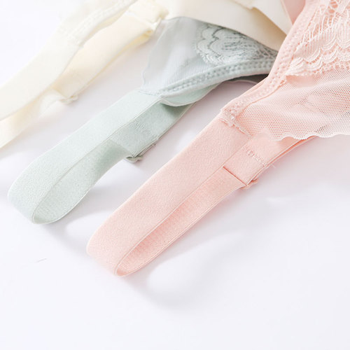Yue Joy 2024 Spring New Silk Thin Bra Fashion French Bra Breathable Mesh Push-up Bra Without Steel Cup