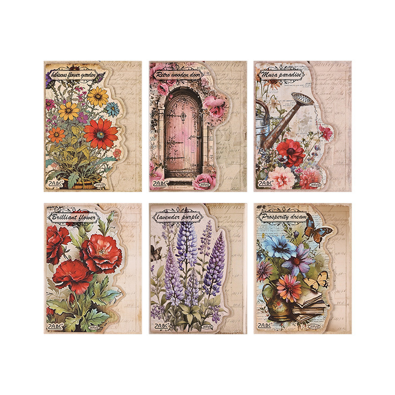 Papel de notas de material de jardín retro de madera de bosque de banano Papel de material no adhesivo DiDi Papel de material de fondo de paisaje