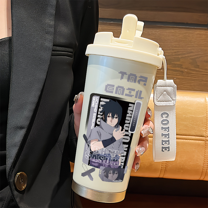 ナルト魔法瓶カップ漫画ナルトサスケ学生ウォーターカップ高価値ストロー 316 ステンレス鋼食品グレード|undefined