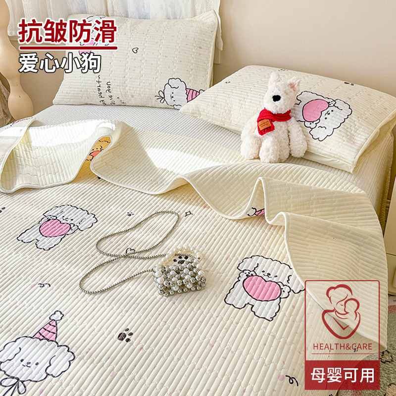 Juego de tres piezas con cubierta de cama de algodón Clase A 2025 nuevas sábanas de dormitorio acolchadas de tatami de algodón universal de cuatro estaciones