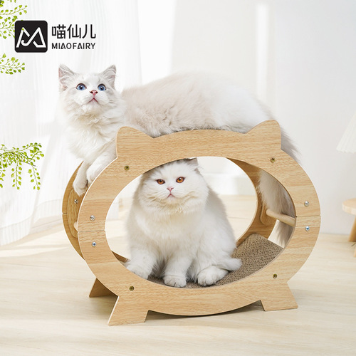Meow Fairy TV style vertical cat scratching board corrugated paper replaceable claw grinding tool universal cat nest for all seasons