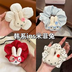 可爱韩系蝴蝶结米菲兔发圈条纹甜美少女发绳头发马尾大肠丸子头绳