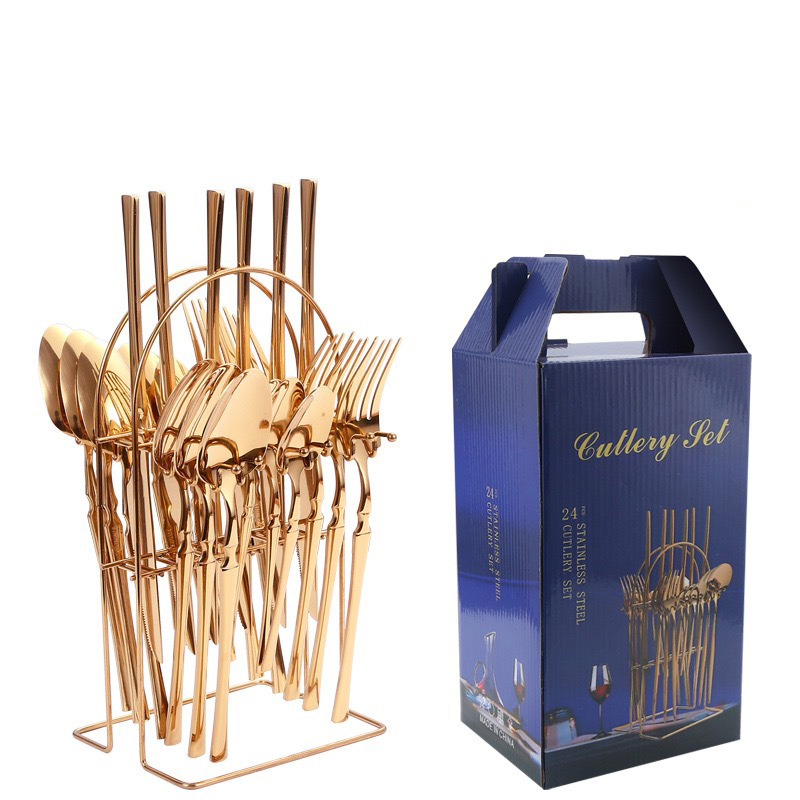 Trans-border Amazon Xiaoman cintura juego de vajilla de acero inoxidable hotel comida occidental cuchillo tenedor cuchara caja de regalo bistec cuchillo tenedor cuchara