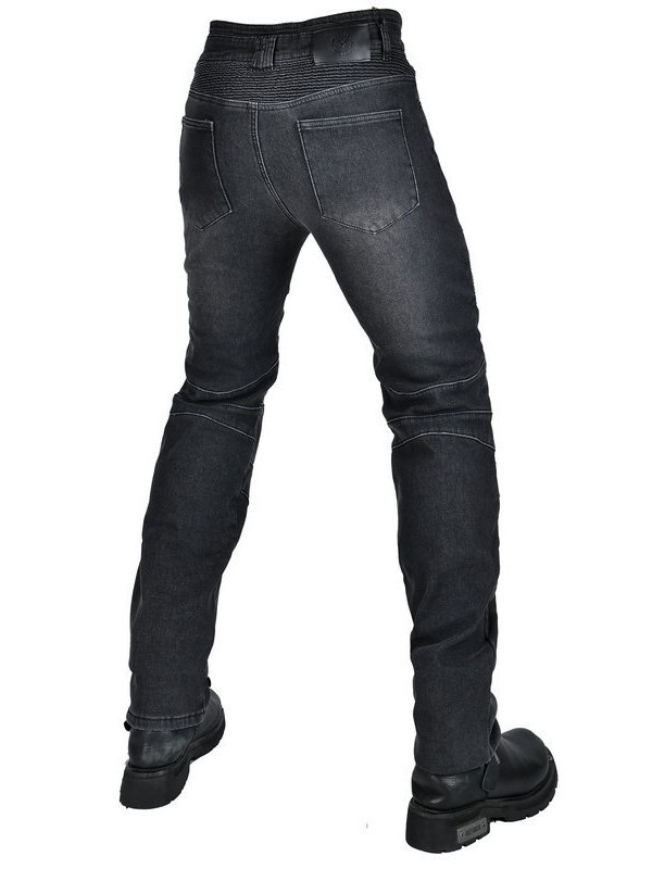 VOLERO motocicleta jeans pantalones de cintura alta para hombres pantalones de montar en motocicleta pantalones de invierno forrados de lana impermeable cálido anti-caída Pantalones