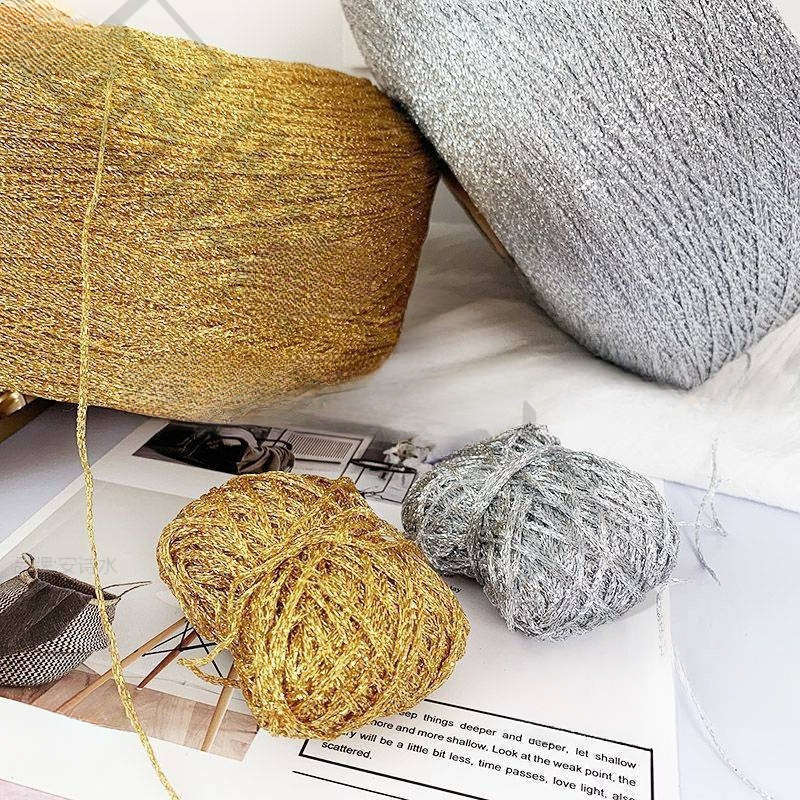 空心纱金线银线金丝线金色装饰线钩针发夹发发卡diy编织材料包