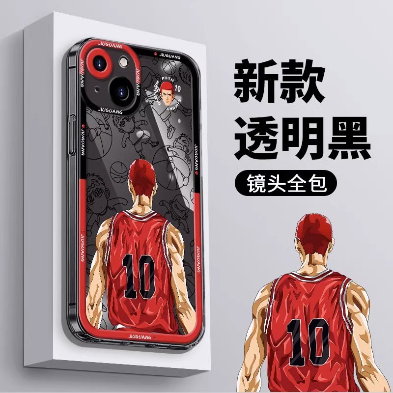 灌篮高手天使眼 iPhone15手机壳苹果14promax 保护12透黑11男生13