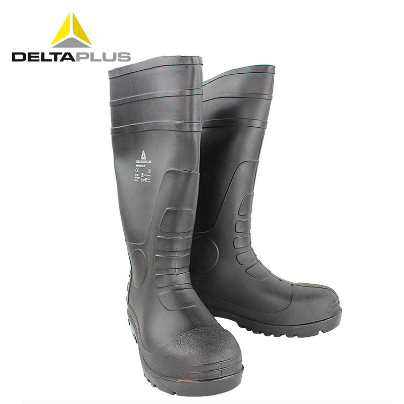 Delta 301407 zapatos de seguridad altos anti-Smashing anti-pinchazo botas de protección ácido y álcali resistente al agua de PVC antideslizante