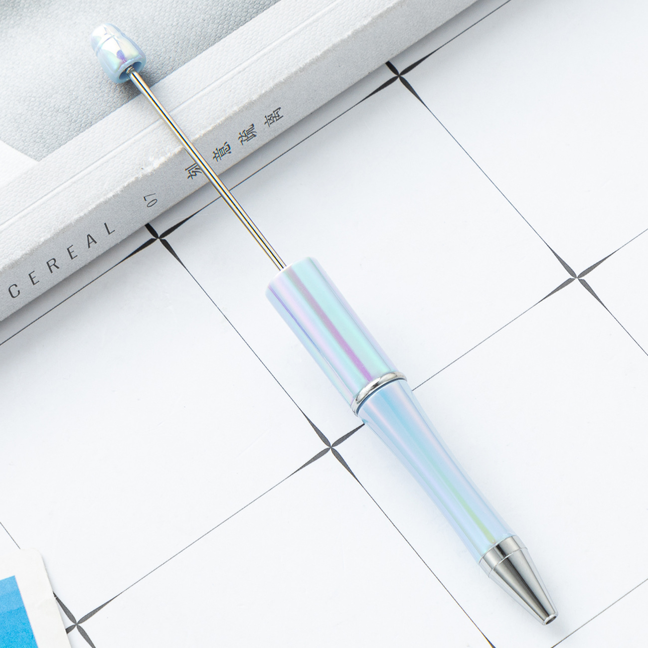 Inventario de bolígrafo de plástico mayorista creativo DIY manuales bolígrafo de plástico UV gradiente nuevo bolígrafo de bola