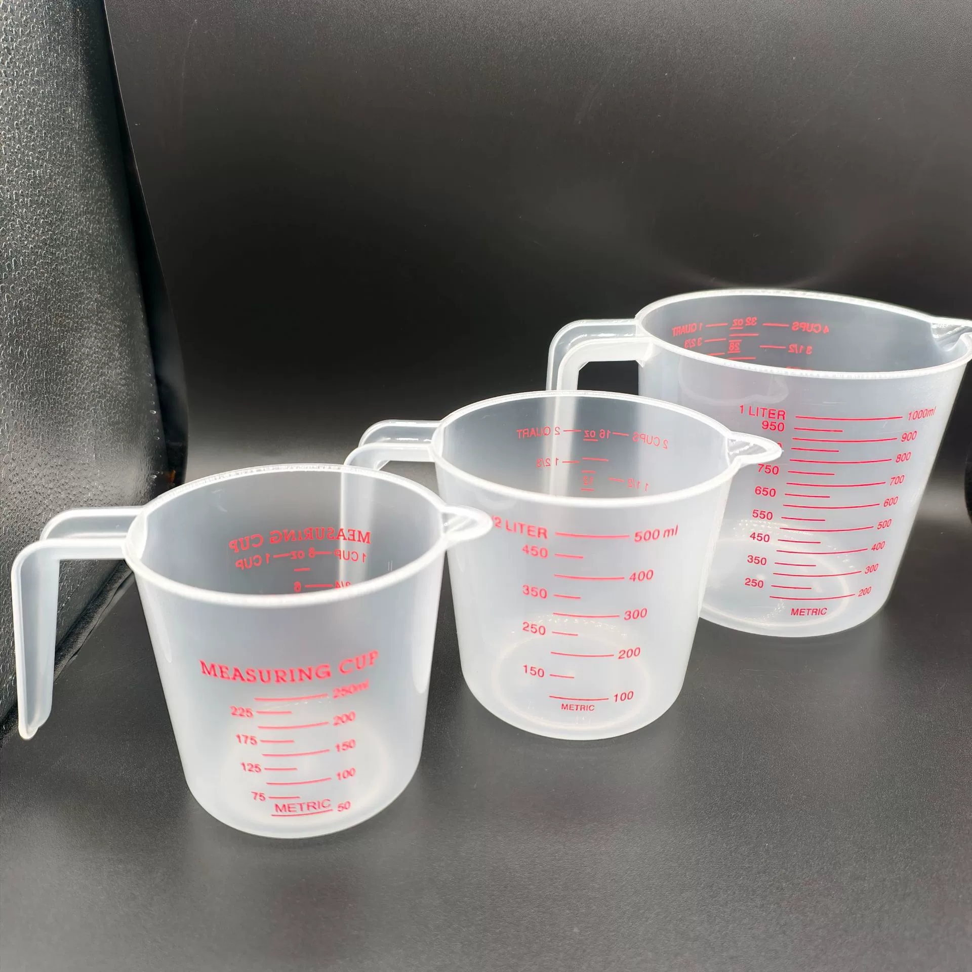 Set, measuring cup, 3 piece set, 250 ml, 500 ml, 1000 ml