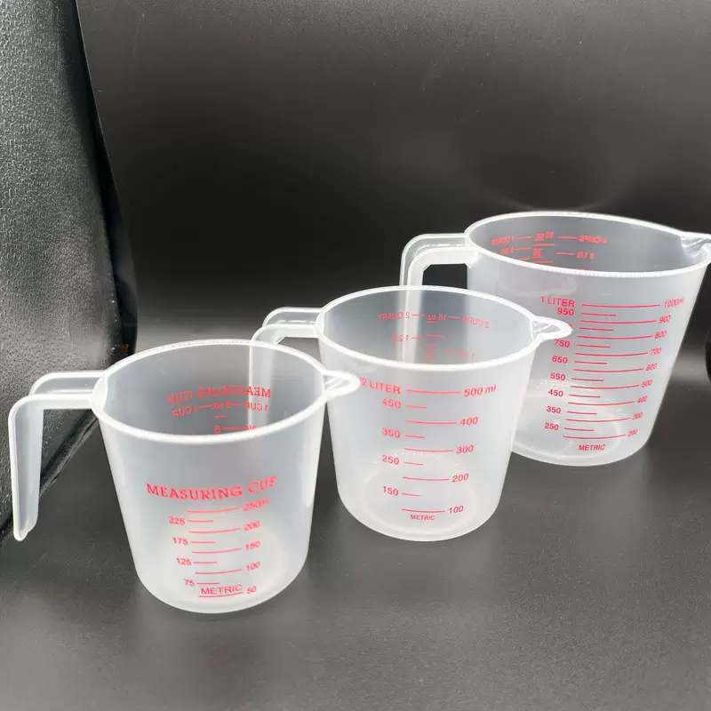 Set, measuring cup, 3 piece set, 250 ml, 500 ml, 1000 ml