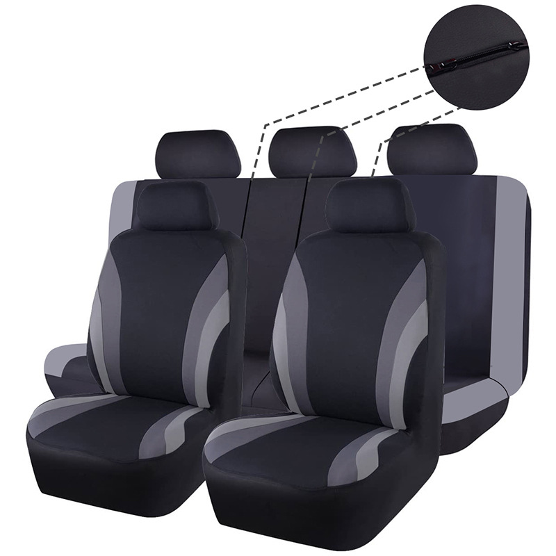 Cross-border hot-selling GM seat cover four seasons with 3 zippers rear universal seven-seater breathable