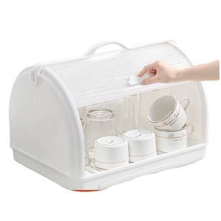 Cup Storage Box Storage Rack Tea Cup Shelf Dustproof Baby Tableware Storage Box Kitchen Bowl Drain Rack