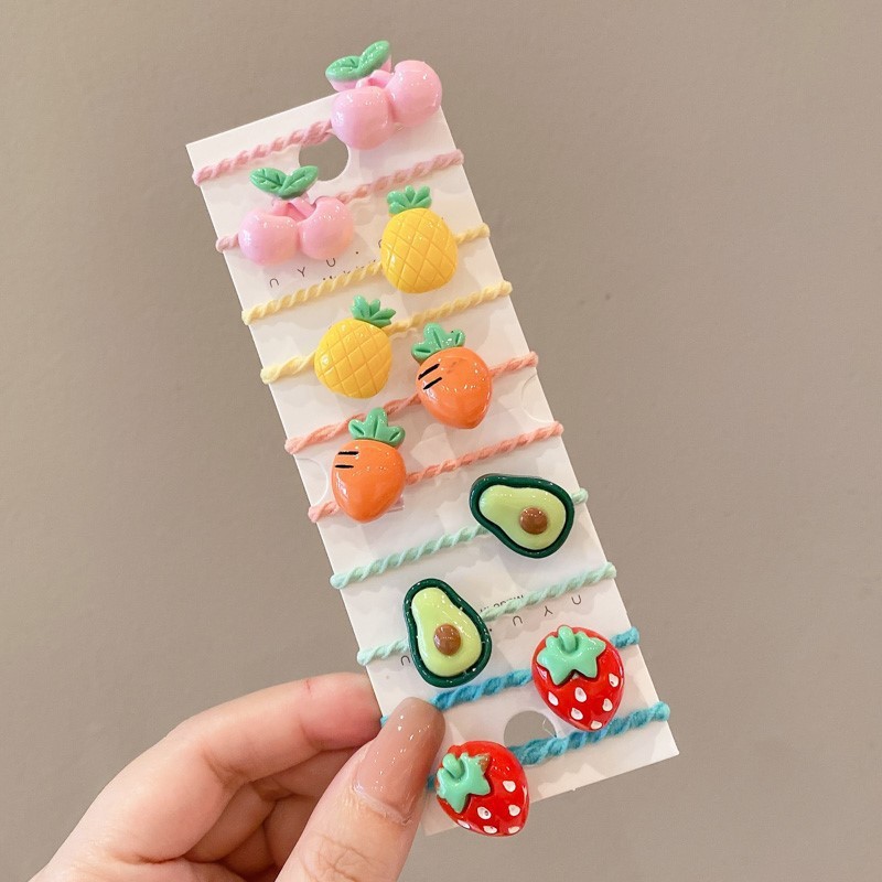 儿童可爱拇指发圈彩色不伤发宝宝皮筋女童头绳高弹力婴儿发饰新款|undefined