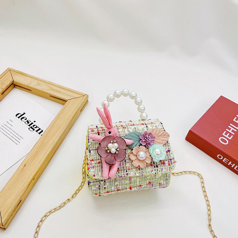 2021 nuevo Otoño e Invierno bolsa de conejo niños dibujos animados princesa chica bolsa de mensajero moda bebé cambio bolsa de accesorios