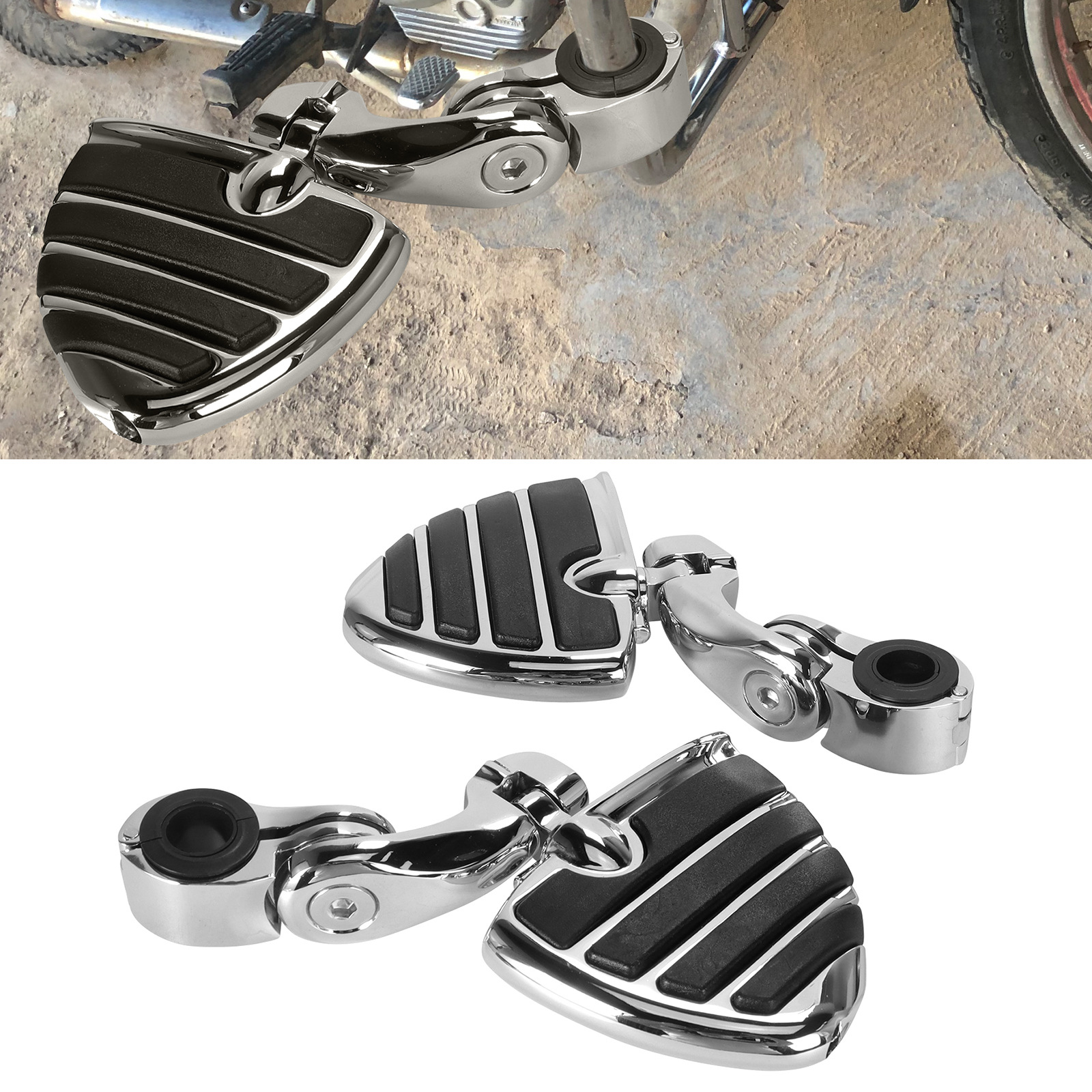 Motorcycle Footrest Bracket Set Short Version Harley Road King Street Glide Aluminum Alloy Leisure Footrest Modification Parts