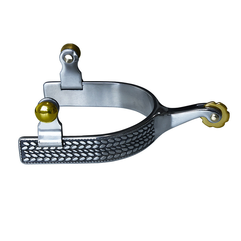 Exquisite Western Denim Spurs Stainless Steel Finely Polished Brass Gear and Button [SP5128]]