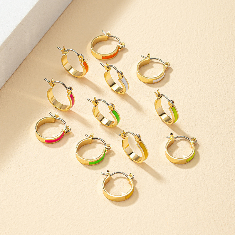 6 Pairs Fashion C Shape Alloy Plating Womenu0027S Earrings