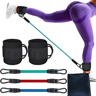 Fitness Ankle Strap with 2 Buckles for Leg and Hip Training, Ankle Strap Leg Trainer with Leg Strap and Foot Buckle for Leg Training