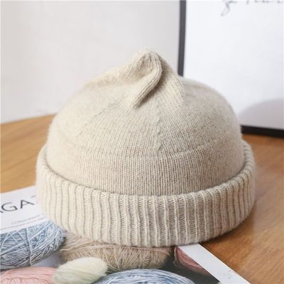 Landowners cap Hat Autumn and winter Sweet lovely nipple Fur Skullcap Korean Edition knitting leisure time Independent