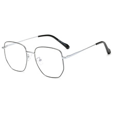 2021经典女网红镜框爆款防蓝光眼镜装饰平光镜配近视金属光学镜架