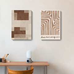 Modern Minimalist Nordic Decorative Painting Living Room Abstract Geometric Line Retro Wabi-Sabi Style Luxury Hotel Apartment Wall Art
