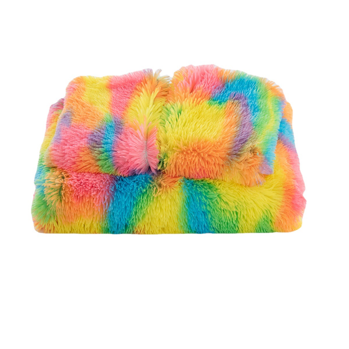 外贸出口冬季暖绒类床品套件跨境亚马逊床上用品长毛绒被套套件