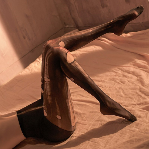 Envy sexy lingerie hand-torn pantyhose European and American wild hand-torn thin see-through black stockings adult products 7301