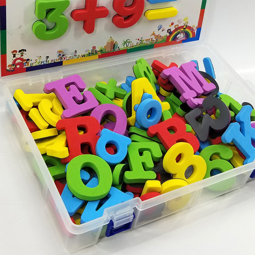 Magnetic English Letter Fridge Magnet Board for Kids Magnetic Numbers Early Education Brain Teaser Blackboard Sticker Kindergarten Baby Teaching Tools