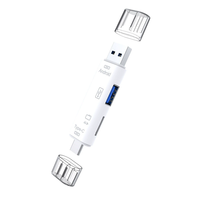 Многофункциональный считыватель карт TF USB2.0 «пять в одном», Type-C OTG кард-ридер для Android и компьютера
