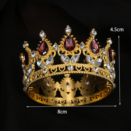 Original cross-border flower cake decoration colorful European and American Baroque crown wedding photo studio accessories