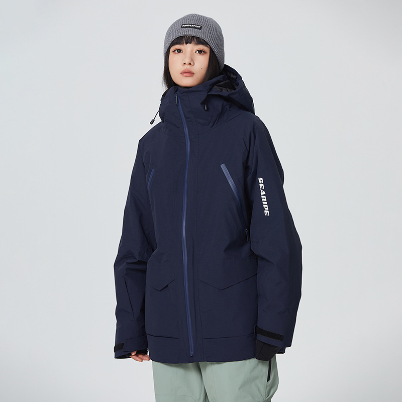 searipe xueyipai full-pressure rubber veneer ski suit women's men's waterproof windproof thickened warm jacket top searipe xueyipai full-pressure rubber veneer ski suit women's men's waterproof windproof thickened warm jacket top