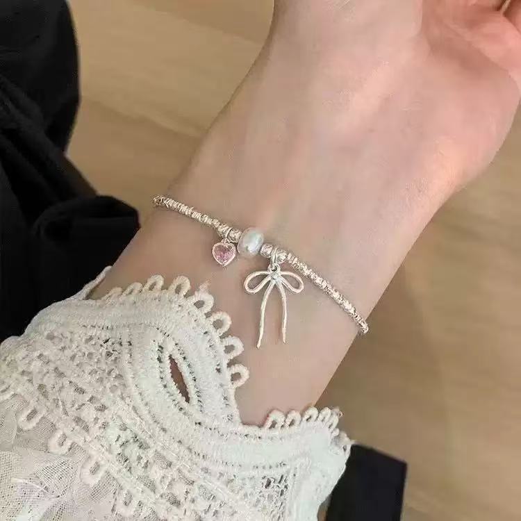 超仙爆款蝴蝶结手链轻奢小众高级感串珠手串甜美气质百搭手饰合集|undefined