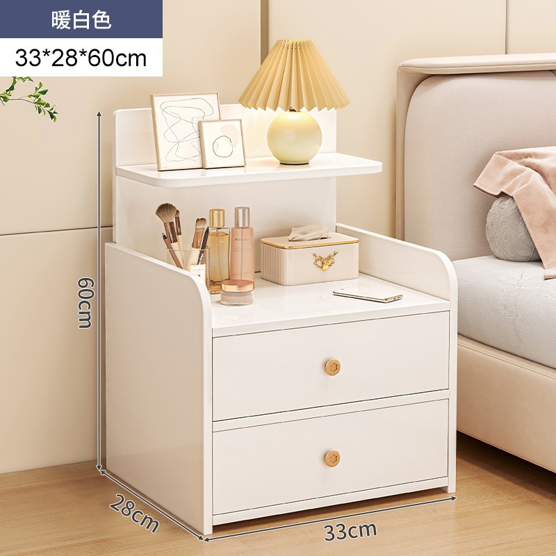 Mesita de noche pequeña, simple, moderna, habitación de alquiler, armario pequeño junto a la cama, armario de almacenamiento, dormitorio doméstico, estante de cabecera