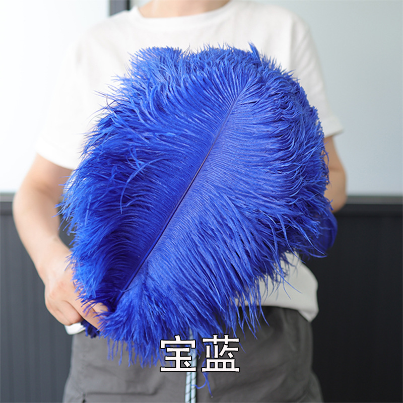 15 - 75cm al por mayor plumas de avestruz azul precioso boda de avestruz decoración de cabello guía de la mesa adornos de flores accesorios de fiesta