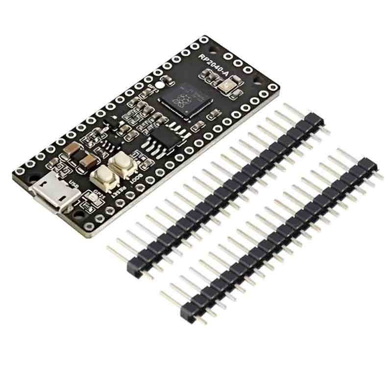 Rasserbi RP2040-A microcontroller development board is based on the official Pico RP2040 dual-core processor