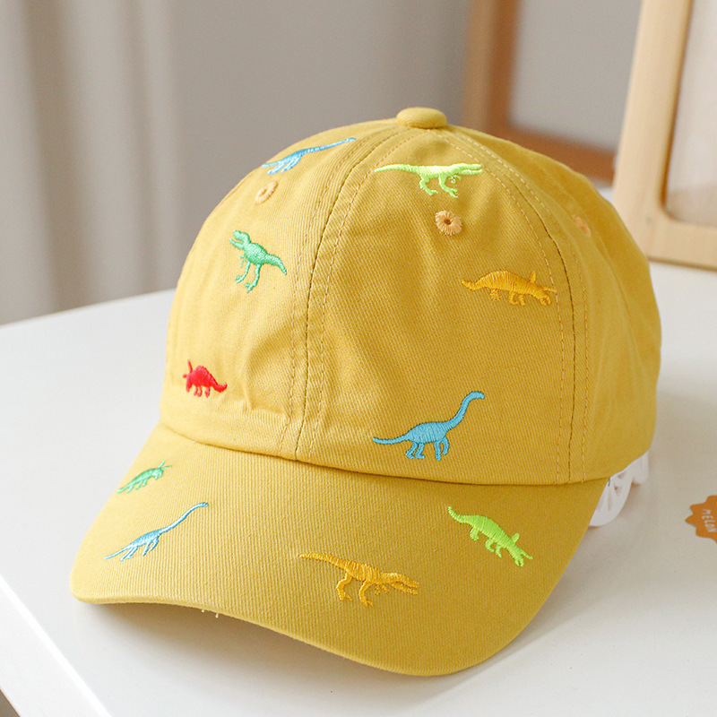 106059819@qq.com Boné infantil unissex de algodão, chapéu de sol, estilo primavera e outono, boné de beisebol infantil colorido com estampa de dinossauro_voghion.com