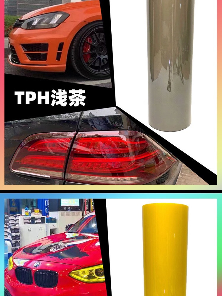 Foreign trade explosions car TPU blackened light film self-healing protection anti-scratch car headlight color change film tail light film