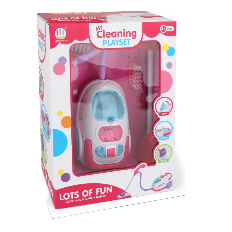 Transfronteriza nuevas niñas de simulación de limpieza aspiradora jugar juguetes de limpieza de la casa herramientas para niños traje