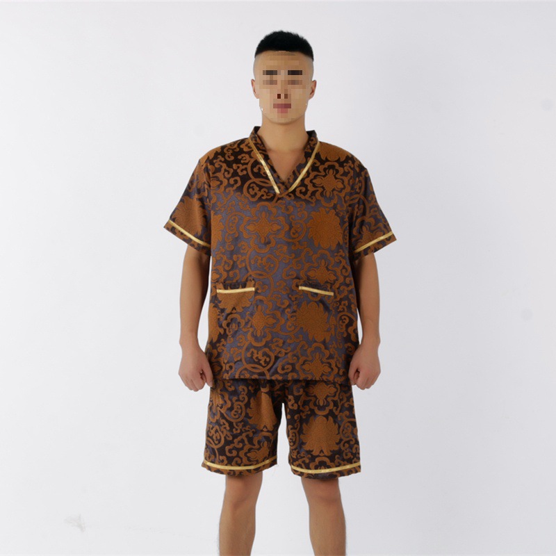 [면화 추가] 남녀 땀 김이 나는 옷 여성의 땀 김이 나는 옷 사우나 옷 목욕 옷 마사지 옷 땀 김이 나는 옷 무료 자수